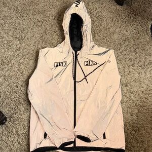 PINK Victoria's Secret Gray Reflective Jacket